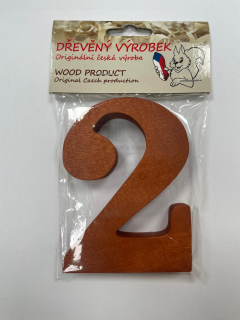Číslo 2 střední rezaté – výška 100 mm