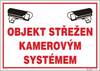 Tabulka A4 OBJEKT STŘEŽEN KAMEROVÝM SYSTÉMEM