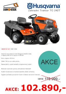 HUSQVARNA TC 242T zahradní traktor 9605101-91