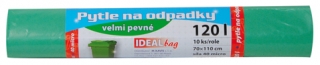 Pytle na odpad 120l 10ks zelené 40my IDEAL bag MK108B