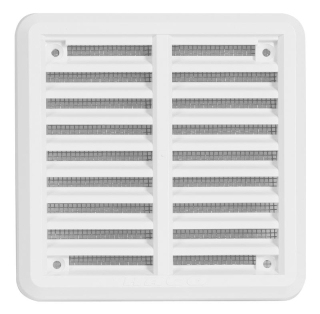 HACO Mřížka 100x100mm větrací se síťovinou krytka plastová bílá 0307