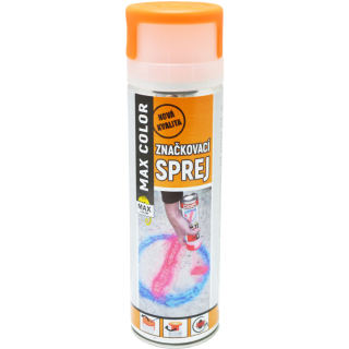 MAX COLOR Sprej oranžová svítivá 500ml značkovač 618-131