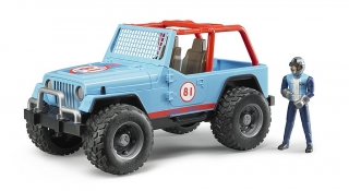 BRUDER 2541 JEEP terénní - modrý s řidičem