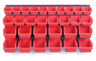 Závěsný panel s 30 boxy na nářadí ORDERLINE 800x165x400 KISTENBERG KOR3-S411/3020