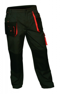 Cerva EMERTON Pracovní kalhoty do pasu 52 černo-oranžové