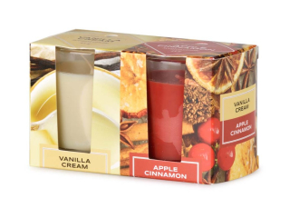 Svíčka Emocio 52x65mm Vanilla/Apple 2ks