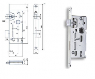 Zámek DOZ 72/60 P-L Hobes K 104 040046