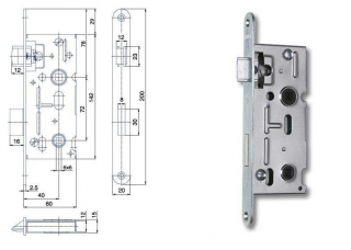 Zámek WC 72/60 P-L Hobes K 111 040038