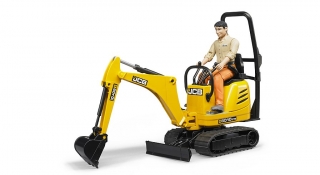 BRUDER 62002 Bworld mikrobagr JCB s figurkou BR62002