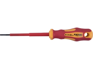 Šroubovák elektrikářský (-)2,5x80mm VDE, CrV EXTOL PREMIUM 53073