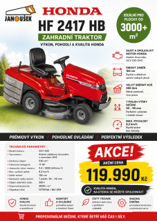Honda HF 2417 HB Zahradní traktor H718766