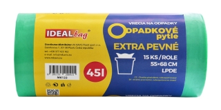 Pytle na odpad 45l 15ks  LDPE