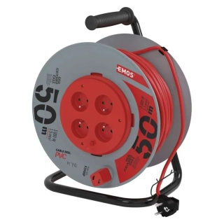 Prodlužovací buben 50m 4zásuv 105mm Pev.střed