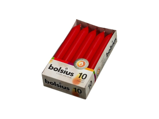 Svíčka Bolsius 10ks 20x170 červená
