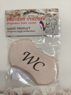 Štítek WC přírodní