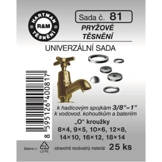HARTMAN Těsnění uviverzální pryžová 25 ks č. 81