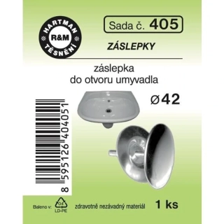 HARTMAN Těsnění chromovaná umyvadlová záslepka průměr 42 mm č. 405