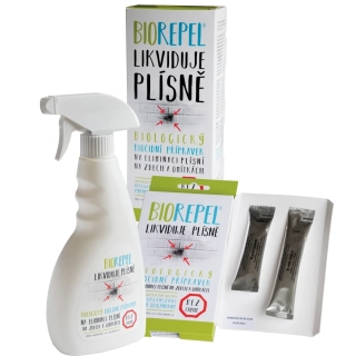 BIOREPEL Chytrá houba proti plísním na zdivo a omítky, sprej 0,5 l + 1 g + 2 g