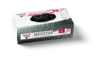 Rukavice MEDSTAR BLACK nitril L 100ks Schuller 49203