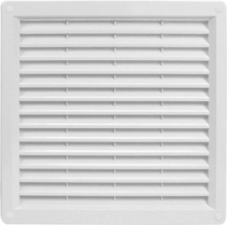 HACO Mřížka 300x300mm větrací s rámečkem a síťovinou bílá 0217