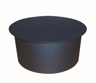 Víčko komínové 145 mm, tloušťka 1,5 mm – černé