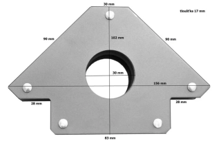 Magnet úhlový nosnost do 22kg PROTECO 42.04-430-22