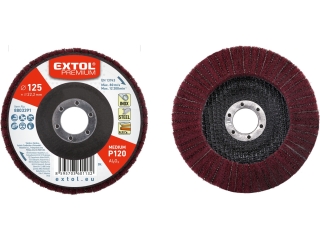 Kotouč z korundového brusného rouna kombinovaný celoobvodový o 125x15mm P120-střední hrubost EXTOL PREMIUM 8803391