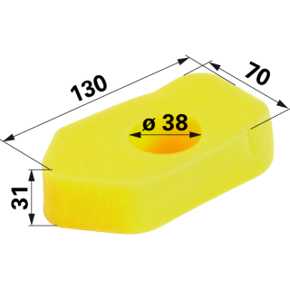 Vzduchový filtr plochý, 130 x 70 mm Briggs 698369