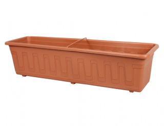 Truhlík GARDEN plastový s dezénem 80cm terakota PLASTKON
