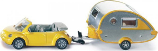 SIKU Blister Osobní automobil s obytným přívěsem 1629