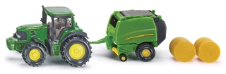 SIKU Blister John Deere traktor s balíkovačkou 1665
