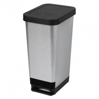 Nášlapný koš MODA 45L černá carbon Tontarelli 8104316