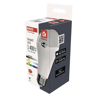 EMOS Chytrá LED žárovka GoSmart A65 E27 / 14 W (94 W) 1 400 lm RGB stmívatelná Wi-Fi
