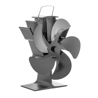HS flamingo Ventilátor na kamna pětilopatkový, černý HSF17-269