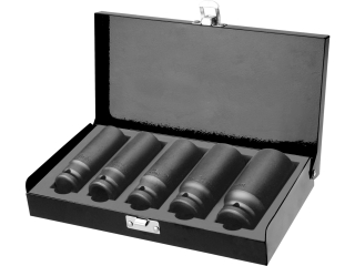 Hlavice nástrčné rázové 1/2" sada 5ks 17-27mm, L 79mm FORTUM 4700802