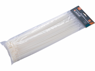 Pásek stahovací 300x4.8/100ks bílý nylon PA66  EXTOL PREMIUM 8856112