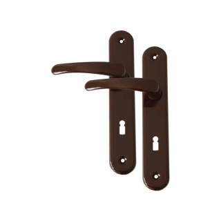 Kování MICHAELA – klika + klika, klíč rozteč 72 mm, hnědé