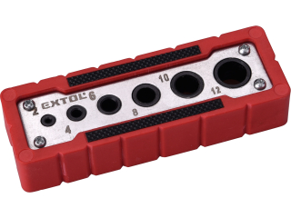 Vrtací vodící šablona O 2-4-6-8-10-12mm EXTOL PREMIUM 8801920