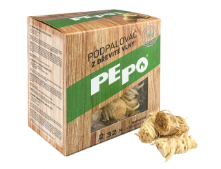 Podpalovač z dřevité vlny 32 ks PE-PO