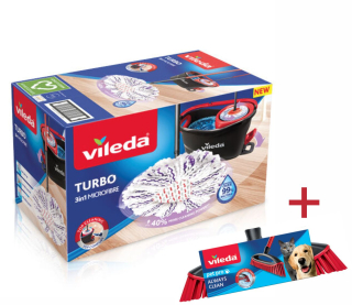 Vileda TURBO 3v1 s náhradou s Vileda Pet smeták navíc 167751