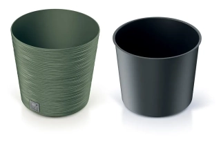 Květináč FURU ROUND zemitě zelený 30cm Prosperplast DFR300-5615C