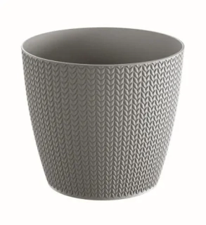 Květináč WHEATY šedý kámen 12,8cm Prosperplast DWH130-405U