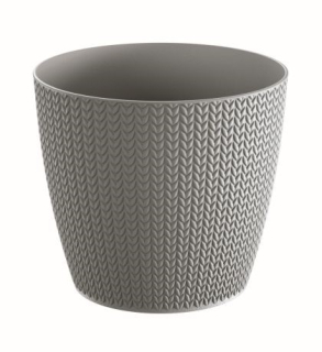 Květináč WHEATY šedý kámen 18,9cm Prosperplast DWH190-405U