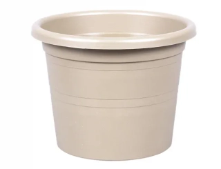 Květník SAKURA MODERN plastový matný tmavě béžový d14cm NOHEL GARDEN 55614tb