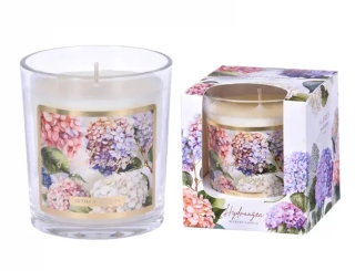 Svíčka ve skle FLORES Hydrangea vonná 180g