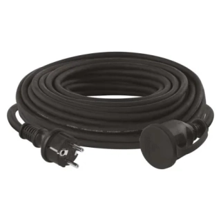 EMOS prodlužovací kabel 20m venkovní 1 zásuvka černý guma-neopren 230 V/1,5 mm2 P01720