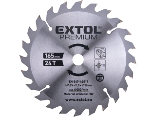 Kotouč pilový 165×2,3×16mm SK24T EXTOL PREMIUM