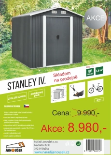 Domek STANLEY IV zahradní antracitový 5,6m2 2,38x2,36x2,06cm