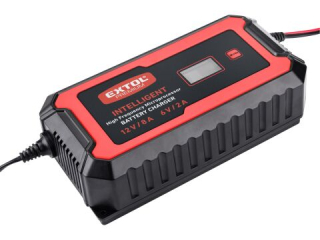 Autonabíječka 9stupňová, řízená mikroprocesorem, 12V/6V, 8A EXTOL PREMIUM 8897303