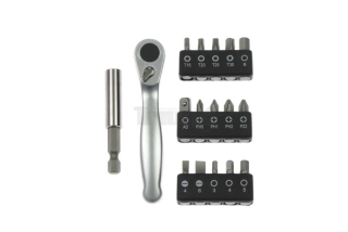 Bity 1/4" PL - PH - PZ - Inbus - Torx, s ráčnou, sada 17 dílů Condor